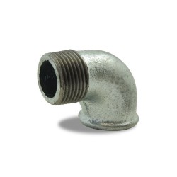 FIG 92 - Coude 90° Mâle/Femelle, galvanisé
