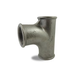 FIG 131 - Te cintre égal Femelle/Femelle/Femelle, noir, en fonte malléable