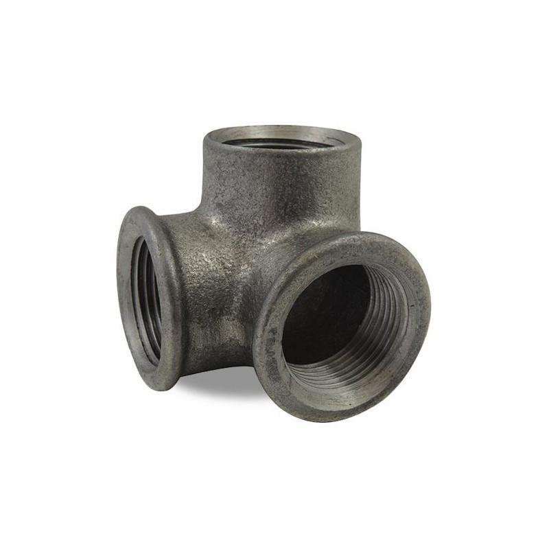 FIG 221 - Distributeur coudé 3 voies Femelle/Femelle/Femelle, noir