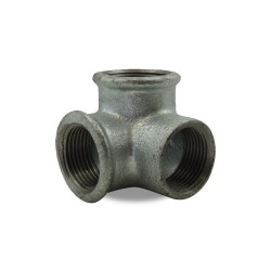 FIG 221 - Distributeur coudé 3 voies Femelle/Femelle/Femelle, galvanise