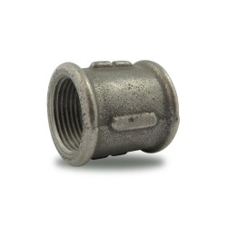 FIG 271 - Manchon Femelle/Femelle en fonte malléable, taraudage pas a droite, et pas a gauche, noir