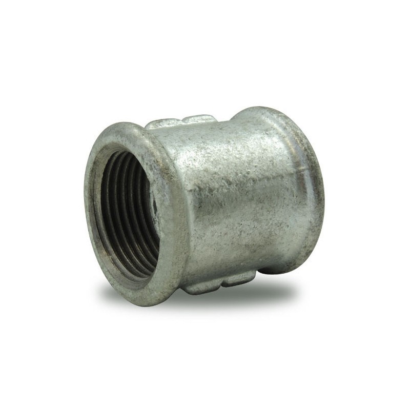 FIG 271 - Manchon Femelle/Femelle en fonte malléable, taraudage pas a droite, et pas a gauche, galvanise