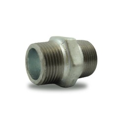 FIG 280 - Mamelon en fonte malléable Mâle/Mâle, galvanise