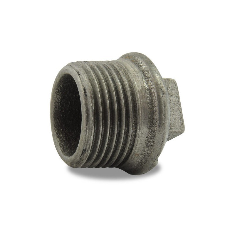 FIG 290 - Bouchon Mâle avec butée, en fonte malléable, noir