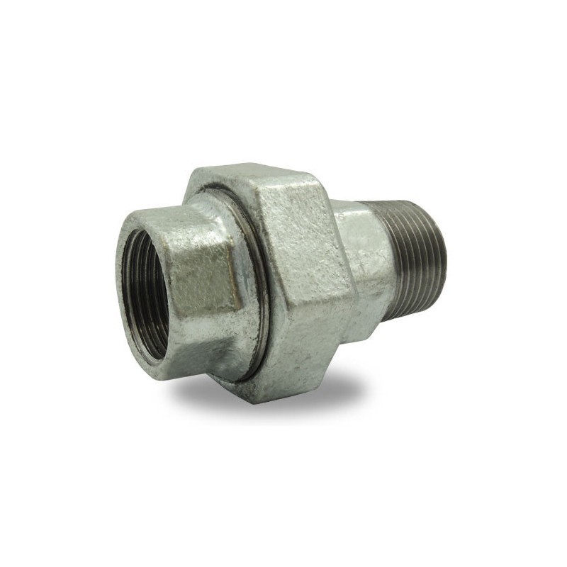 FIG 341 - Union en fonte malléable à portee conique Mâle/Femelle, galvanisé