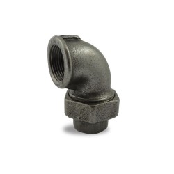 FIG 96 - Coude union à portee conique Femelle/Femelle, noir
