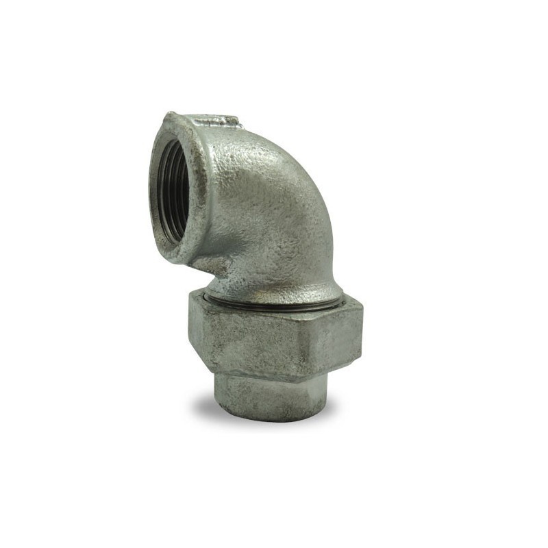 FIG 96 - Coude union à portee conique Femelle/Femelle, galvanise