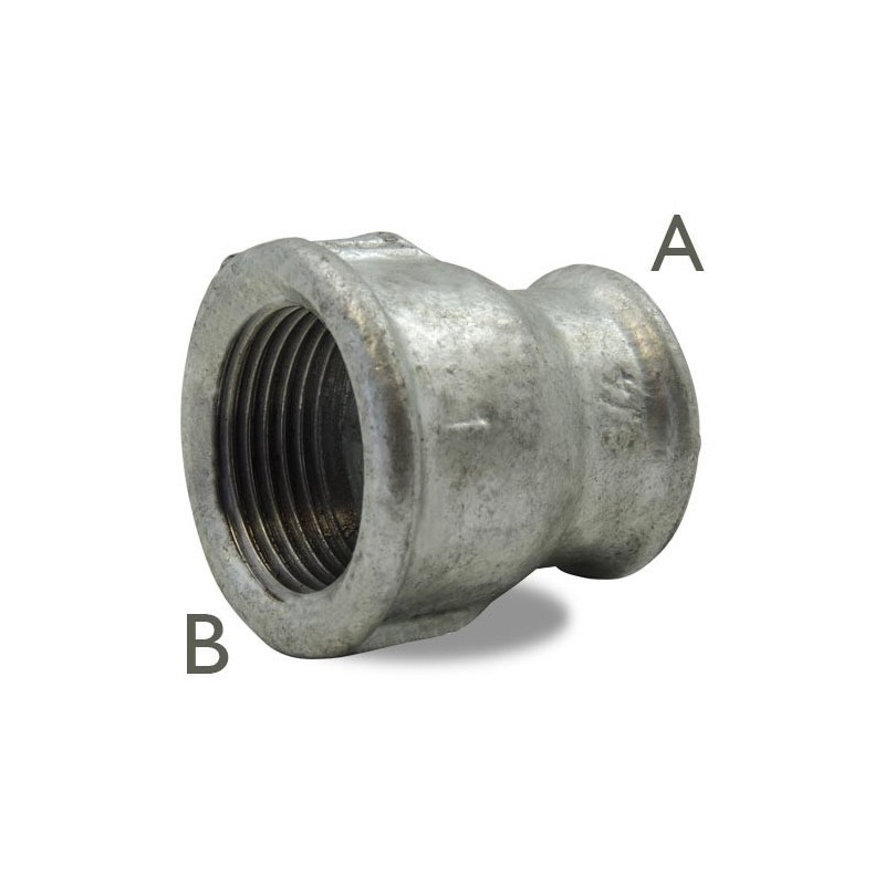 FIG 240 - Manchon réduit Femelle/Femelle en fonte malléable, galvanisé