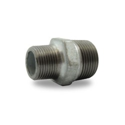 FIG 245 - Mamelon réduit Mâle/Mâle en fonte malléable, galvanisé