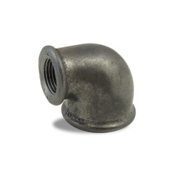 FIG 90R - Coude reduit 90°, Femelle/Femelle, noir