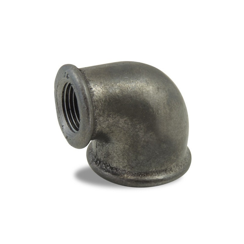 FIG 90R - Coude reduit 90°, Femelle/Femelle, noir