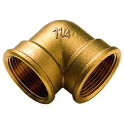 FIG 90 - Coude 90°, Femelle/Femelle, Laiton