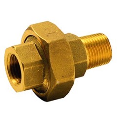 FIG 331 - Union Mâle/Femelle avec joint plat PTFE, en Laiton