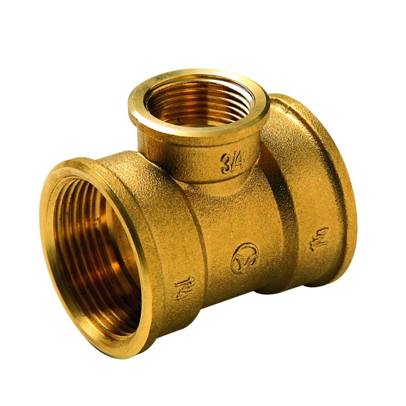 FIG 130R - Té laiton FFF réduit au centre