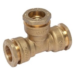 LPOTD - Té PE laiton 3 compressions RONCAL ACS