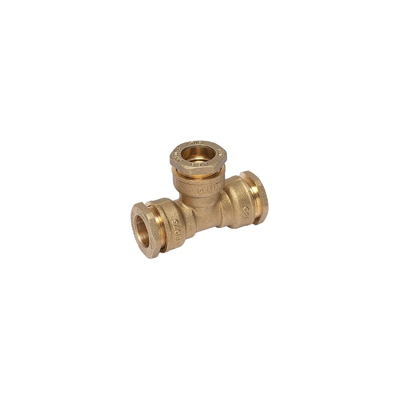 LPOTD - Té PE laiton 3 compressions RONCAL ACS