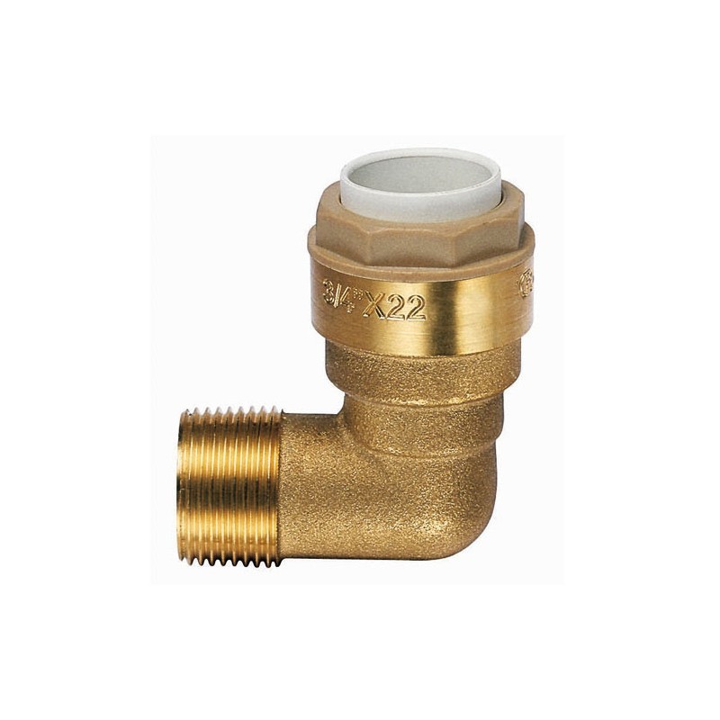 CMICU - Coude laiton PUSH FIT Mâle