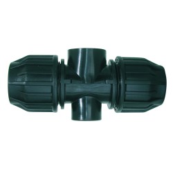 5593 - Té 90° 2 sorties taraudées  PE POLYPROPYLENE
