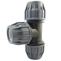5367 - Té 3 compressions Piscine PN6 POLYPROPYLENE