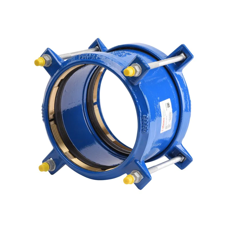 2508 - Manchon fonte verrouillé autobuté pour tubes PVC-PE ACS