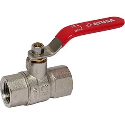 VS010 - Vanne laiton à sphère  FF ATUSA filets longs Poignée INOX