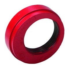 316 - Bouchon taraudé 2" excentrique rainuré rouge