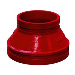 240 - Réduction concentrique rainurée rouge