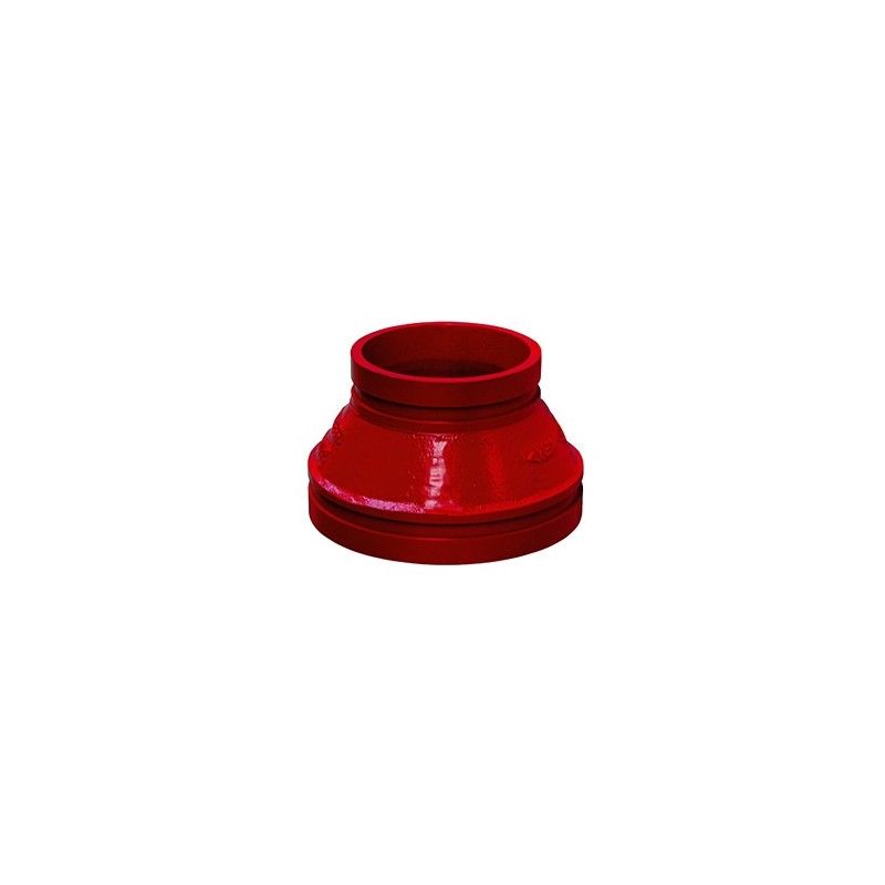 240 - Réduction concentrique rainurée rouge