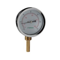VS640 - Thermomètre bimétallique vertical 63mm - sonde 50mm