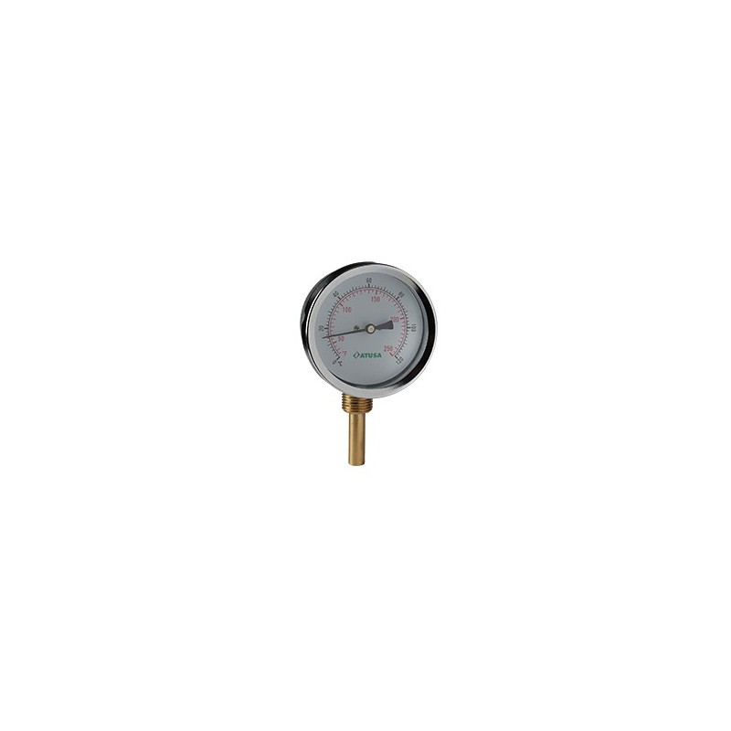 VS640 - Thermomètre bimétallique vertical 63mm - sonde 100mm