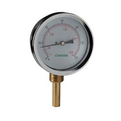 VS650 - Thermomètre bimétallique vertical 80mm - sonde 50mm