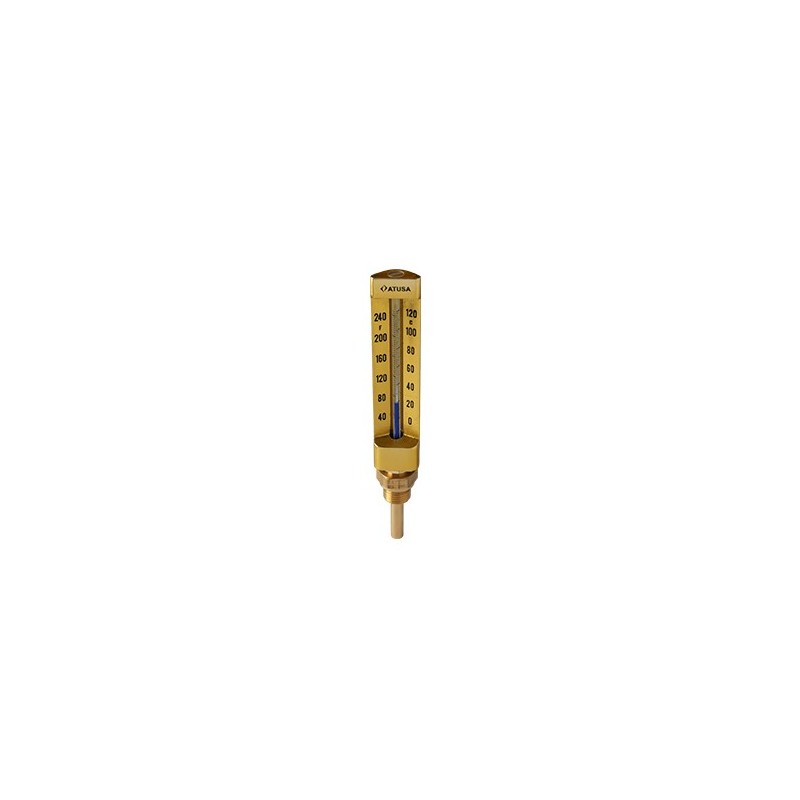 VS680 - Thermomètre verre droit 150mm - sonde 100mm