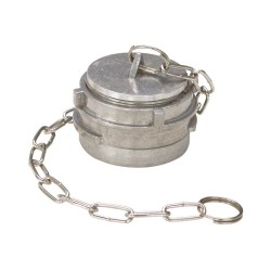 2417 - Raccord symétrique aluminium bouchon à verrou avec chaînette