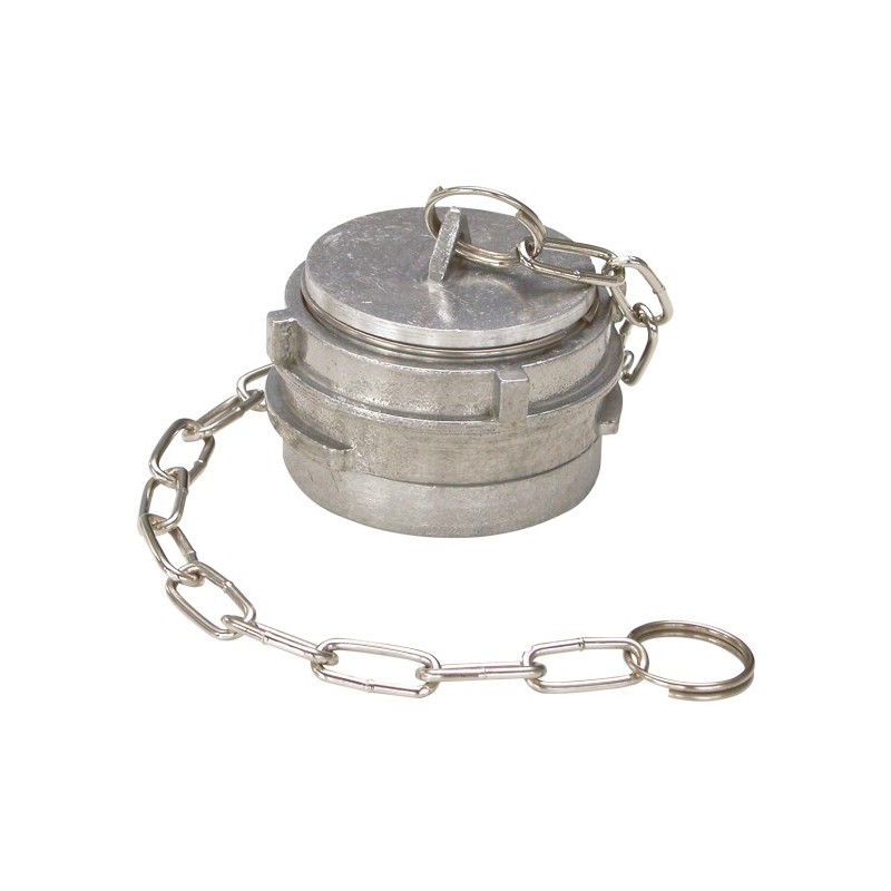 2417 - Raccord symétrique aluminium bouchon à verrou avec chaînette