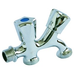 1200 - Robinet double pour machine à laver PN10