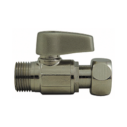 283290 - Robinet de chasse droit 1/4 de tour 3/8" - en laiton nickelé