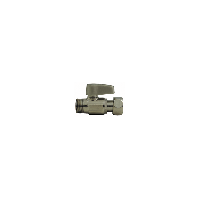 283290 - Robinet de chasse droit 1/4 de tour 3/8" - en laiton nickelé