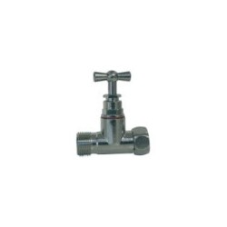 283271 - Robinet de chasse droit 3/8" avec presse-étoupe - en laiton nickelé PN10