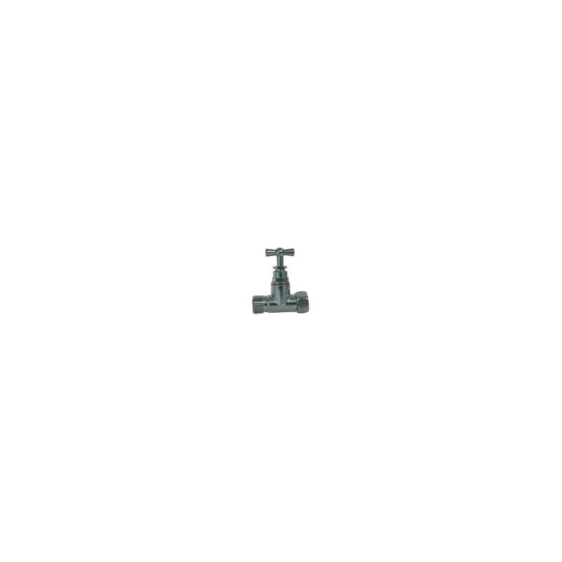 283271 - Robinet de chasse droit 3/8" avec presse-étoupe - en laiton nickelé PN10