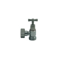 283262 - Robinet de chasse équerre 3/8" avec presse-étoupe - en laiton nickelé PN10