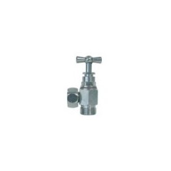 283261 - Robinet de chasse équerre 3/8" avec presse-étoupe - en laiton nickele PN10