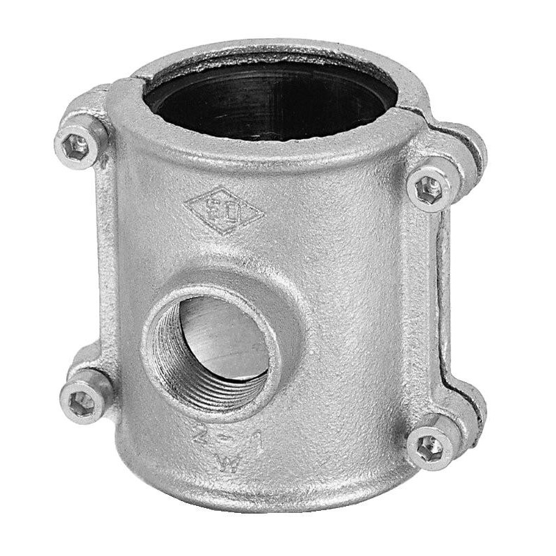 720 - Collier fonte EO galvanisé de prise en charge tube acier - joint NBR