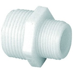 5528 - Mamelon réduit Mâle/Mâle, en polyamide - raccords et adaptateurs BSPP