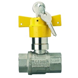 433 - Robinet à boisseau sphérique FF série GAZ CE - mop5 - à verrou de sécurité (norme unicig- 9036) - passage intégral