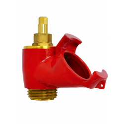 24.01 Robinet de prise simple sans bouchon Epoxy Rouge en Alliage Cuivreux NF S61-758
