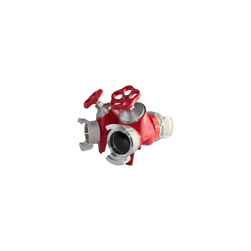 20.01 Division avec 2 robinets en Aluminium pour incendie