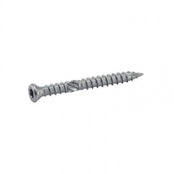 Vis terrasse Double filet Tête fraisée TF TORX  5X50 Inox A2
