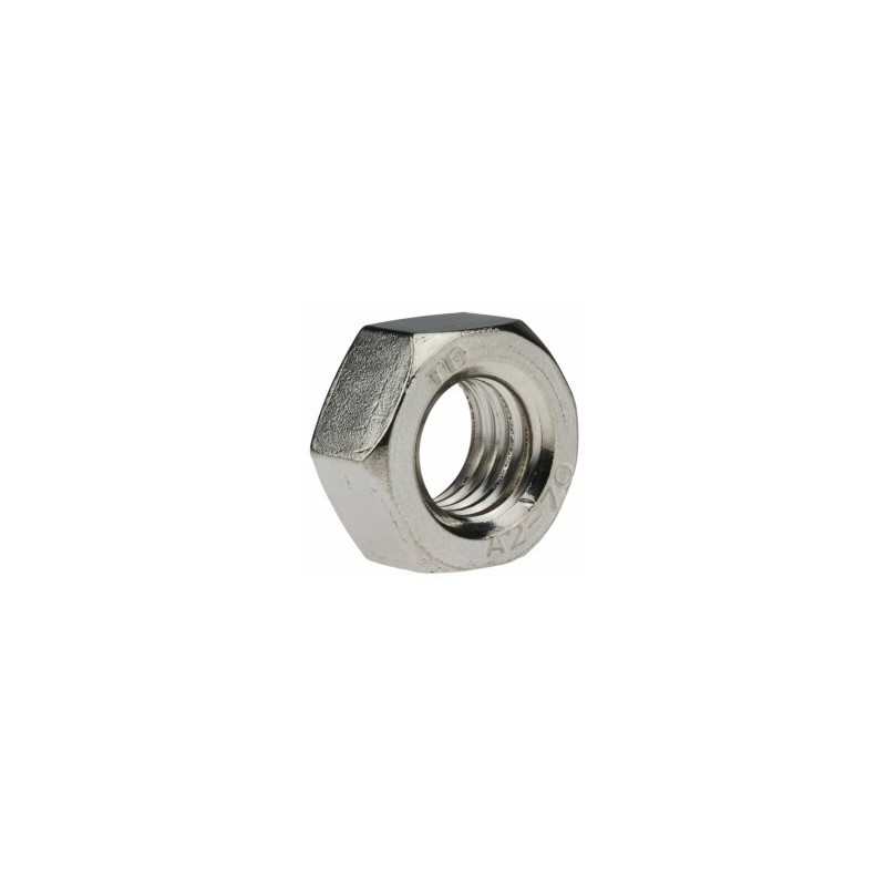 Ecrou acier hexagonal CL8 zingué blanc ISO4032