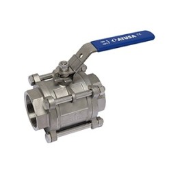 IVB3 - Vanne à sphère FF 3 pièces passage intégral INOX AISI316
