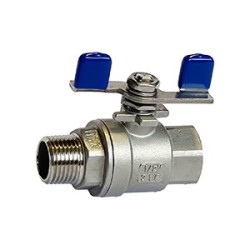 IVB2MHM - Vanne à sphère 2 pièces MF INOX AISI316 - Papillon